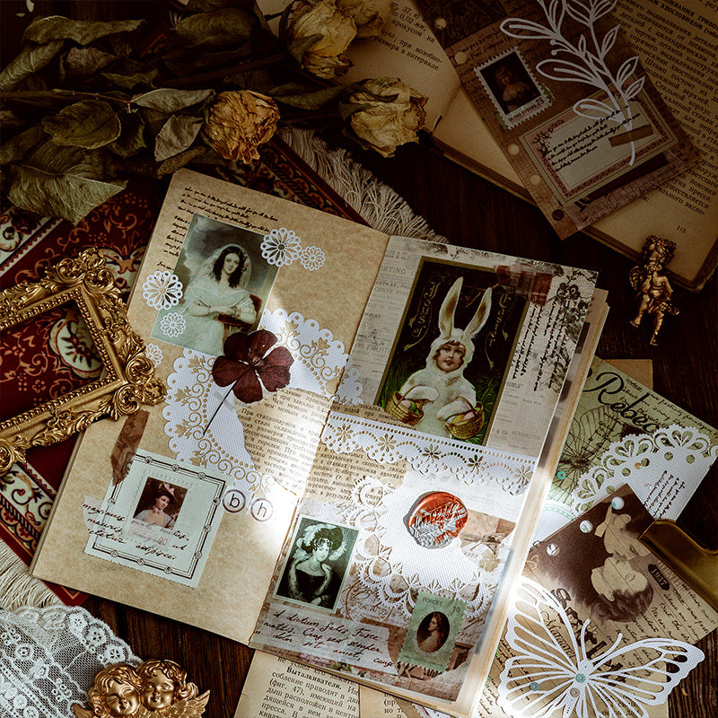 Alice tea party series vintage scrapbooking paper