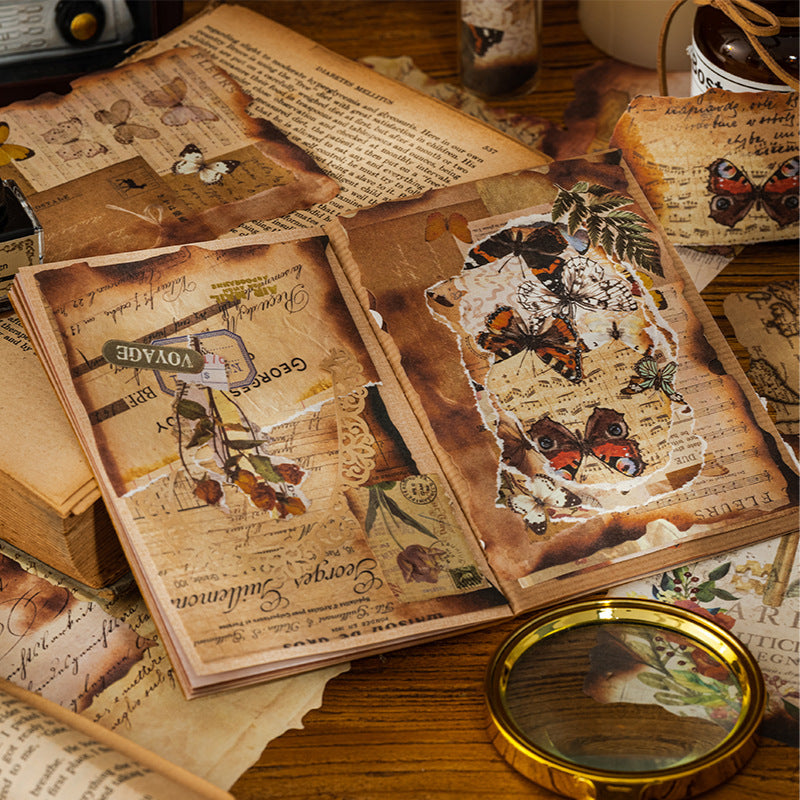 Burnt Debris Series Vintage Scrapbook Paper