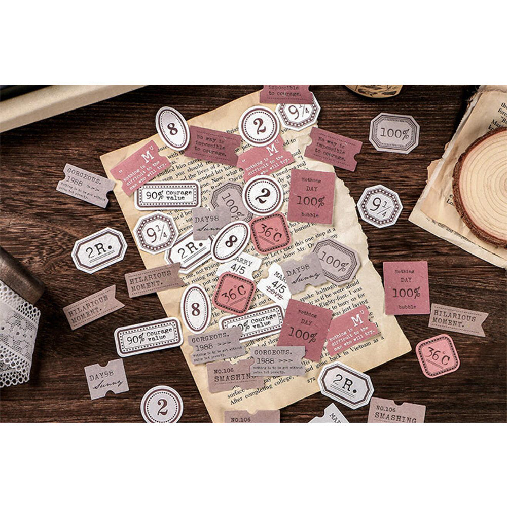 InfeelME Vintage Mini Border Label Decorative Paper 60PCS