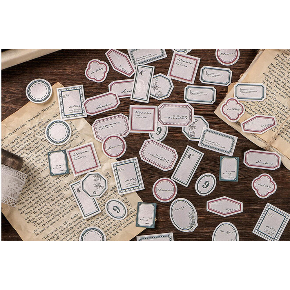 InfeelME Vintage Mini Border Label Decorative Paper 60PCS
