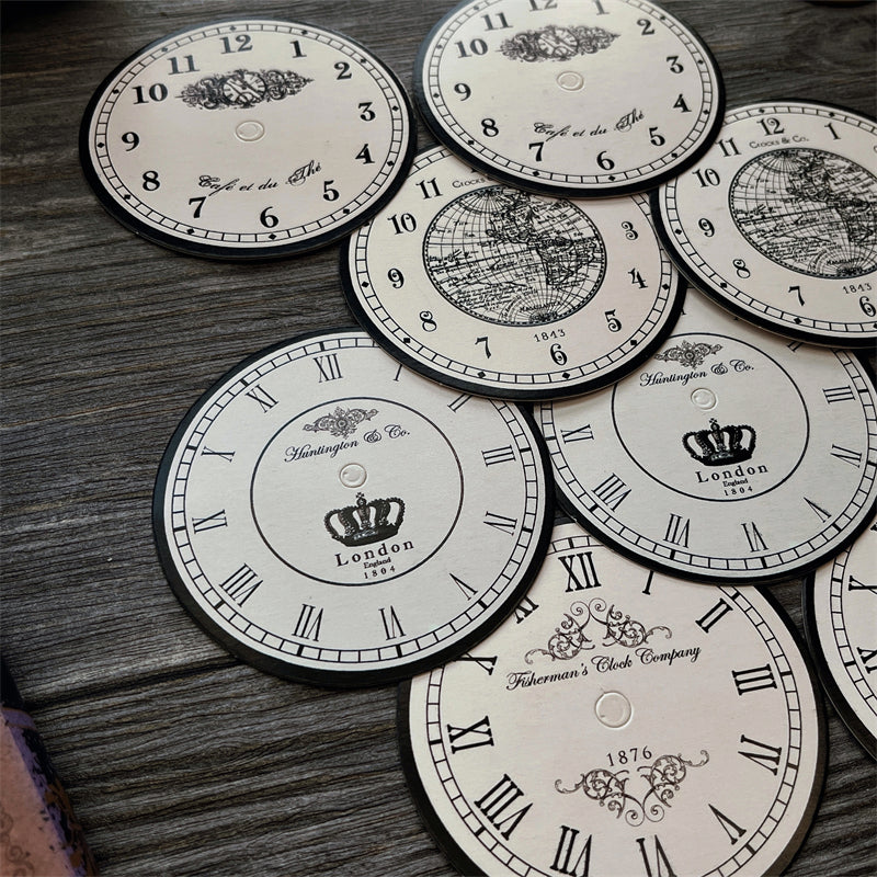 ZX Vintage Black and White Clock Paper