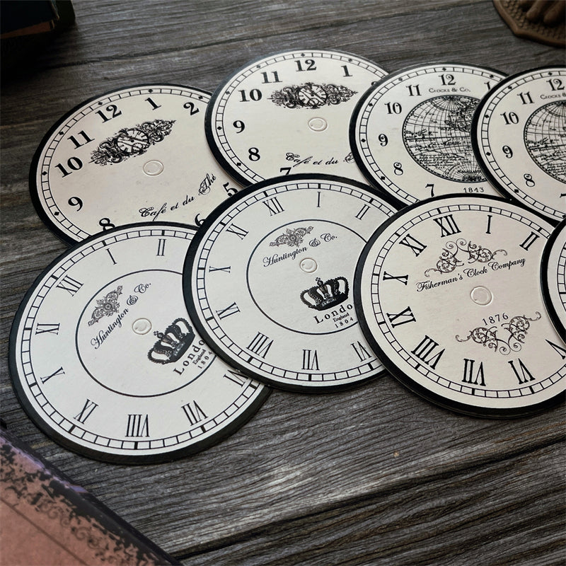 ZX Vintage Black and White Clock Paper