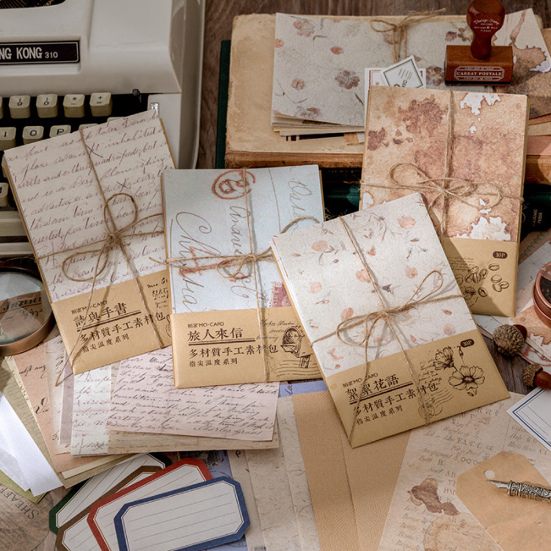 Vintage Multi-Material Scrapbook Paper