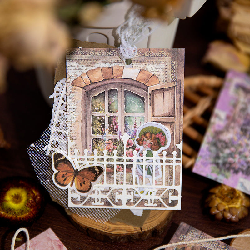 Window Theme Scrapbook Paper